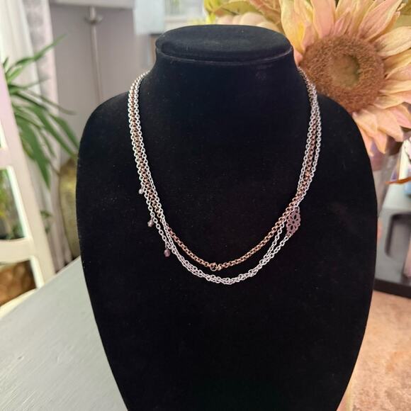 Sabika Multi Chain Chainlink Beaded Necklace - Picture 3 of 10